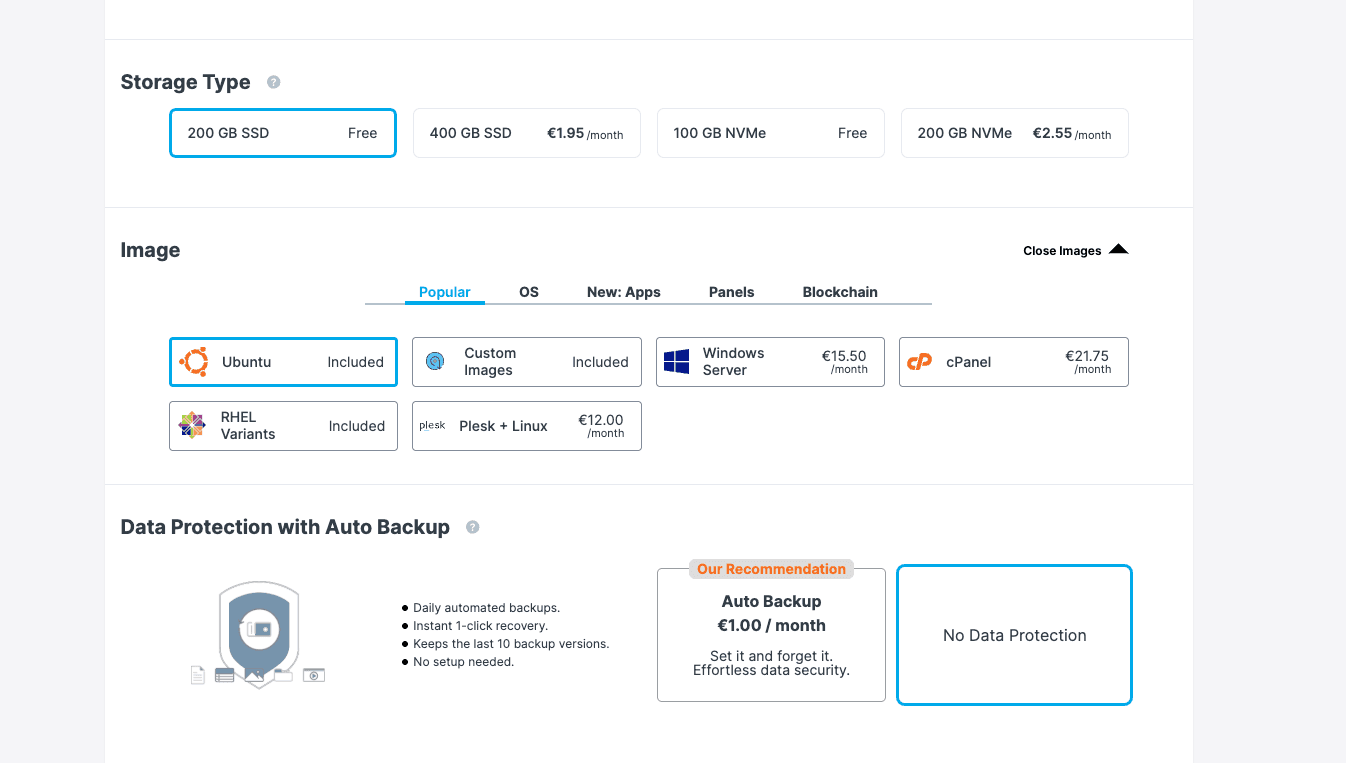Configuration système