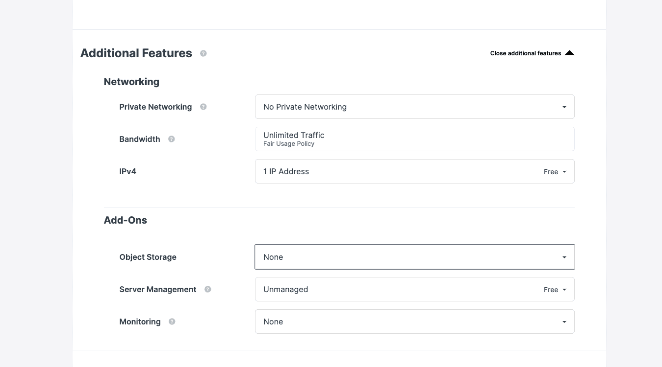 Options supplémentaires