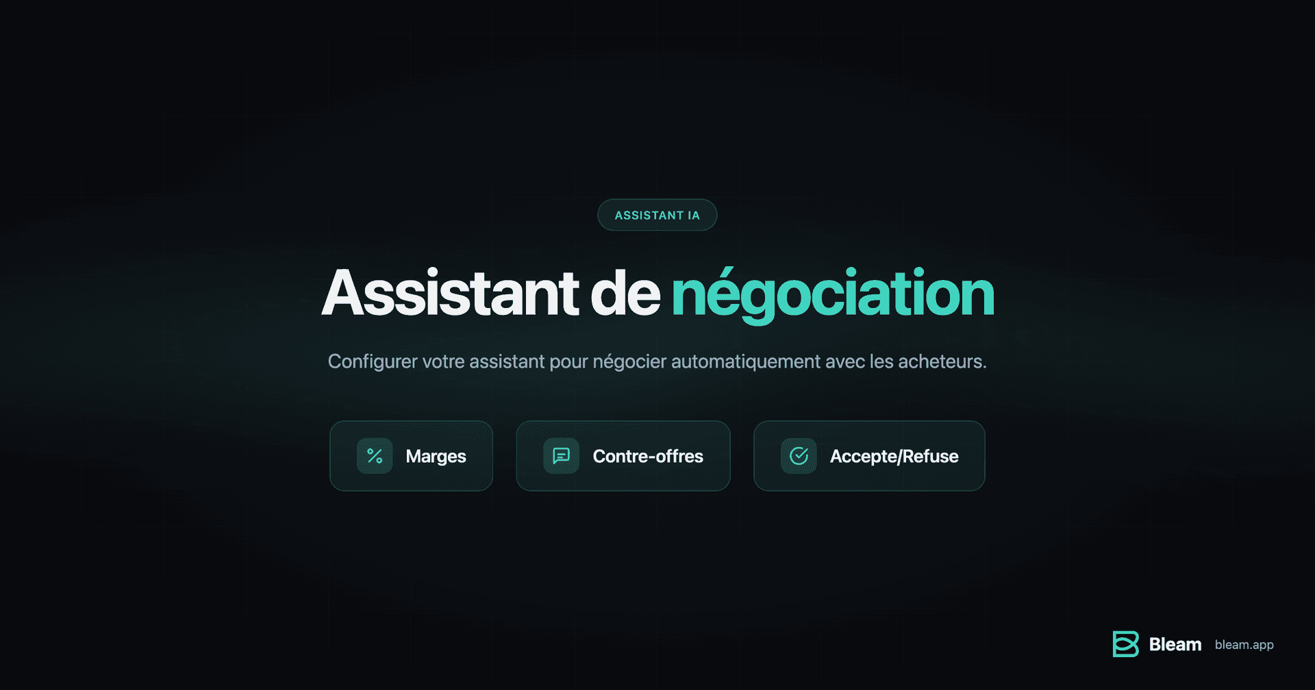 Assistant de négociation Bleam