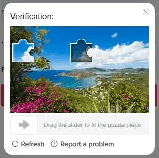 Exemple de captcha Vinted