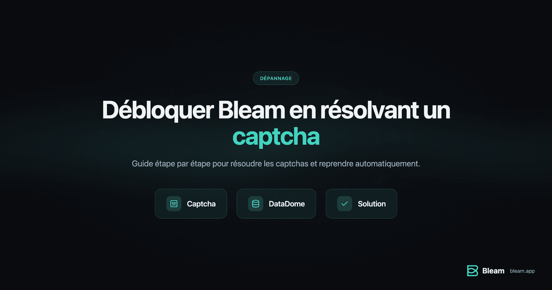 Débloquer captcha Bleam