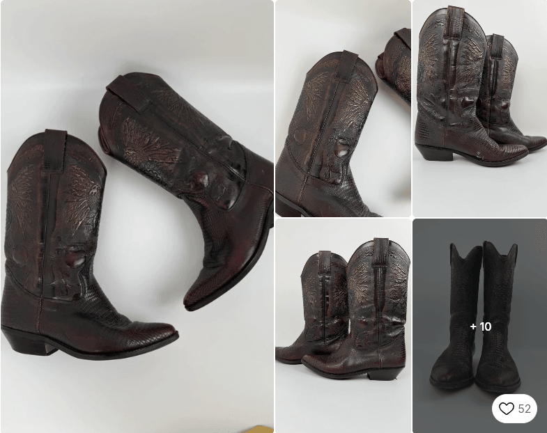 Boots: Vinted listing